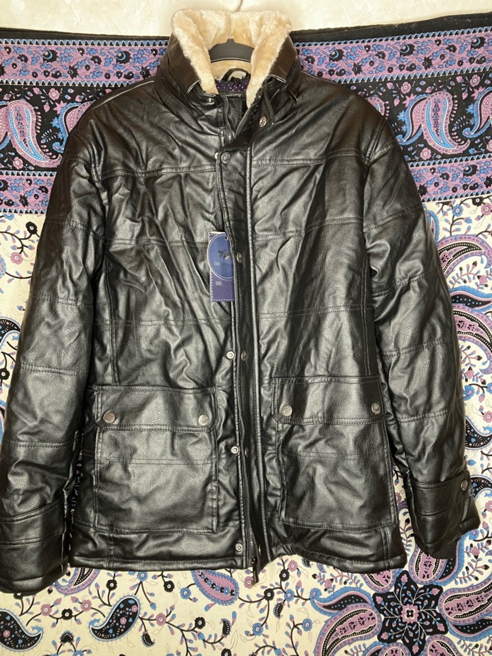 Emporio & Co NWT faux leather coat XL men’s